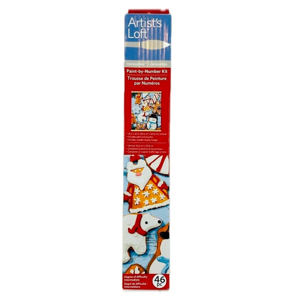 Artist's Loft Christmas Cookies Paint-by-Number Kit 46 pc. 16” x 20”